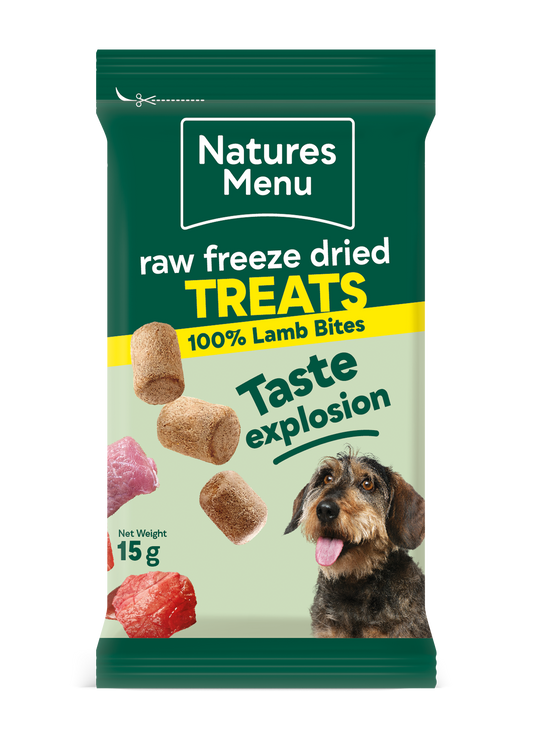 Natures Menu Freeze Dried Meat Bites 15g 100% Lamb