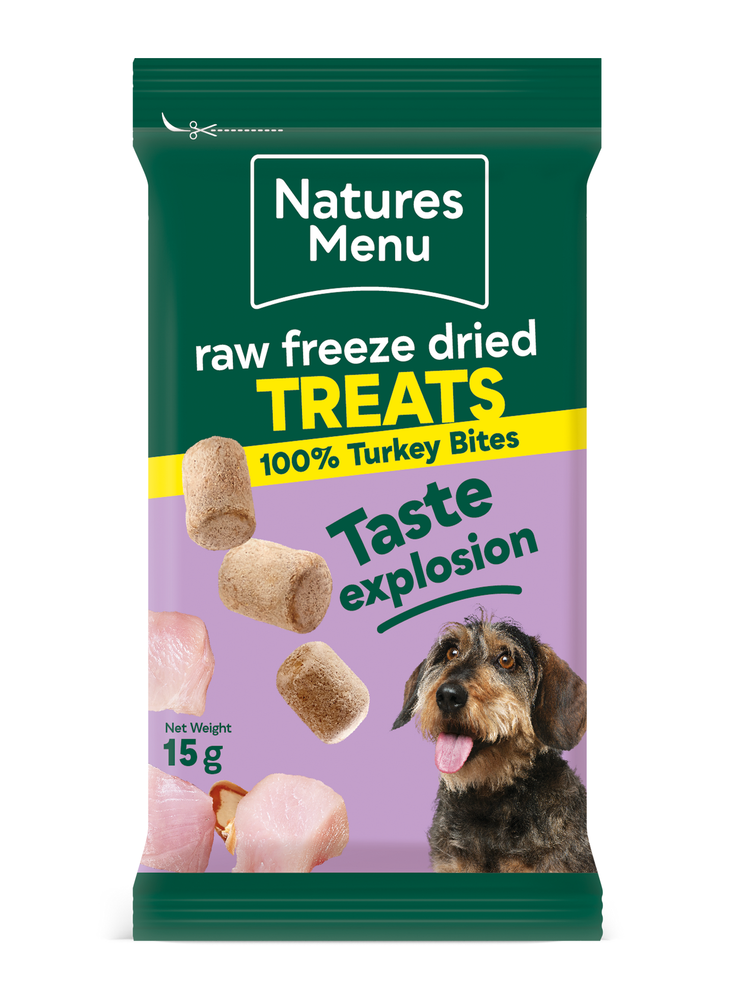 Natures Menu Freeze Dried Meat Bites 15g 100% Turkey