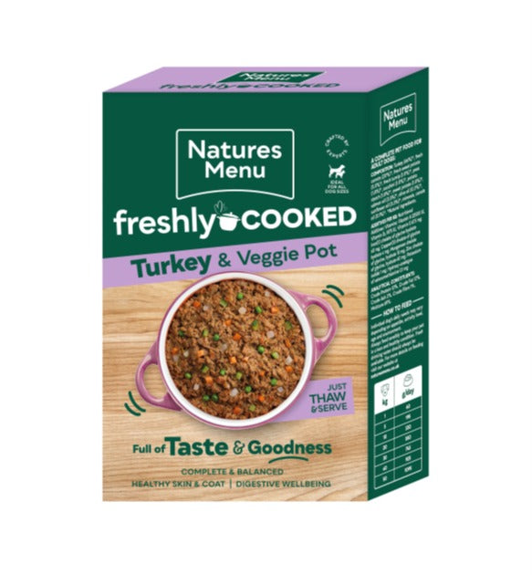 Natures Menu Freshly Cooked 400g Turkey & Veggie Pot