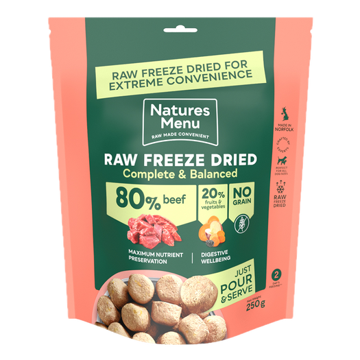 Natures Menu Freeze-Dried Complete 80/20 250g - Multiple Flavours