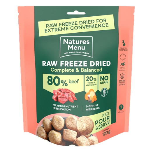 Natures Menu Freeze-Dried Complete 80/20 120g - Multiple Flavours