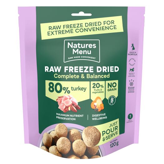 Natures Menu Freeze-Dried Complete 80/20 120g - Multiple Flavours