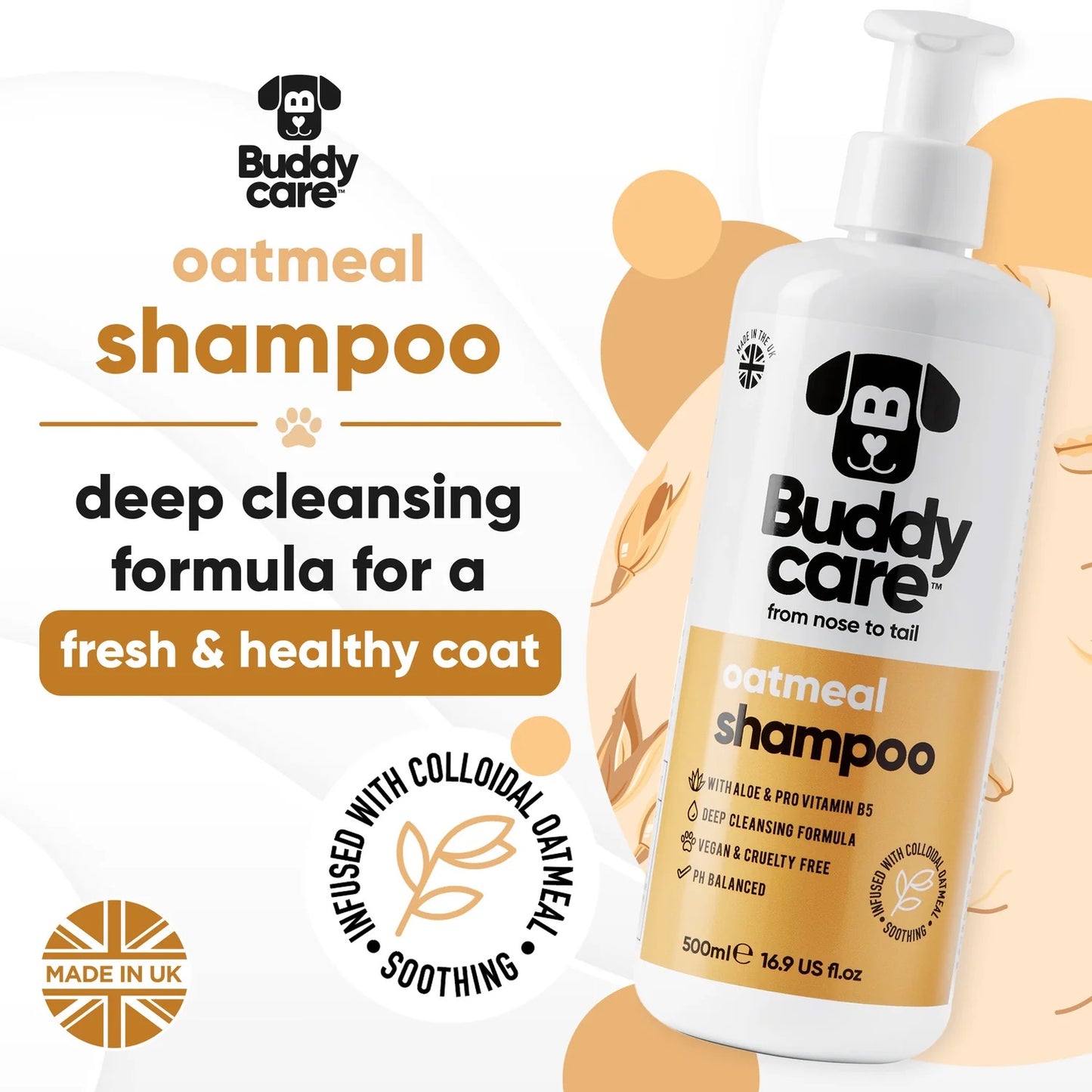 Buddycare Dog Shampoo Oatmeal 500ml