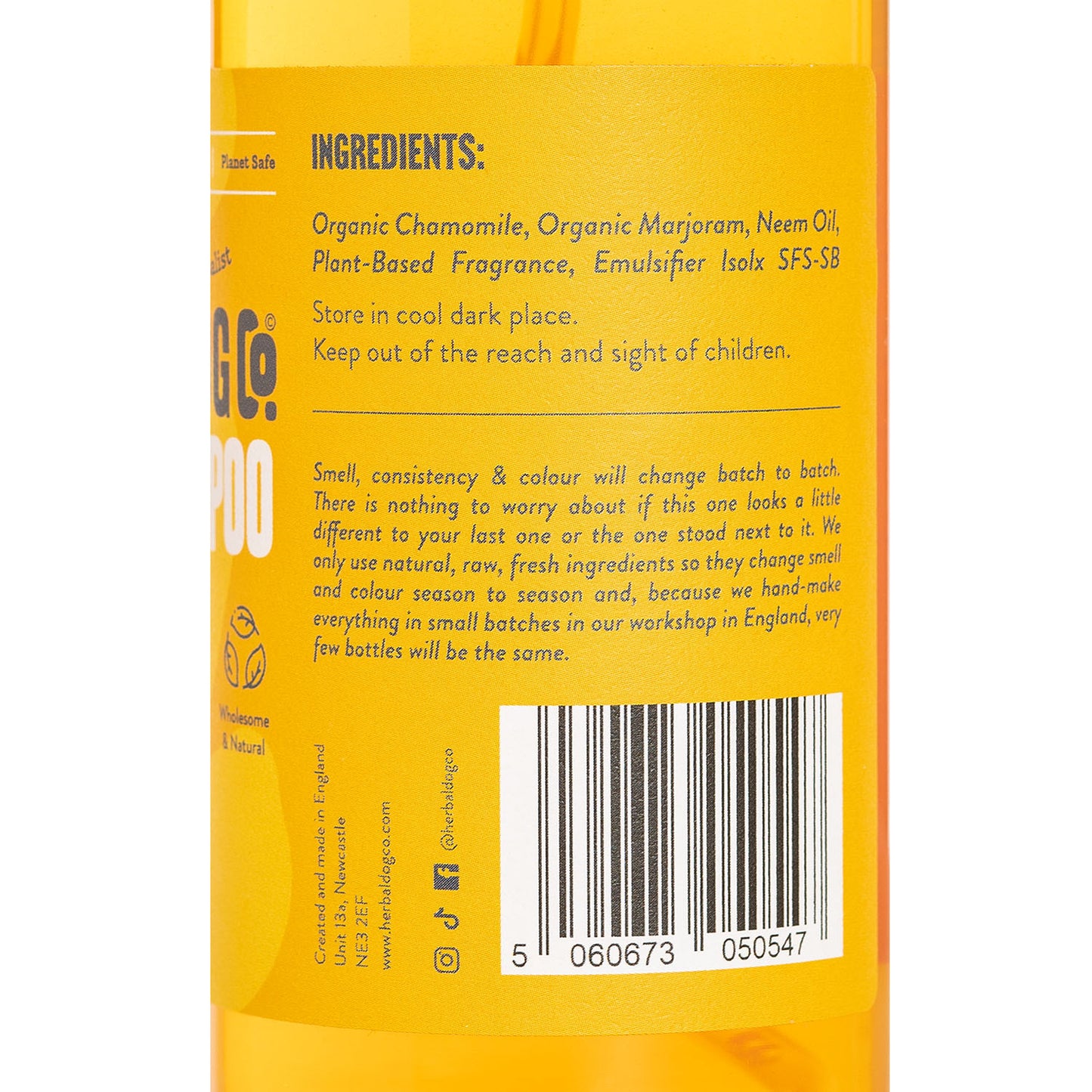 Herbal Dog Co Dry Shampoo Orange 250ml