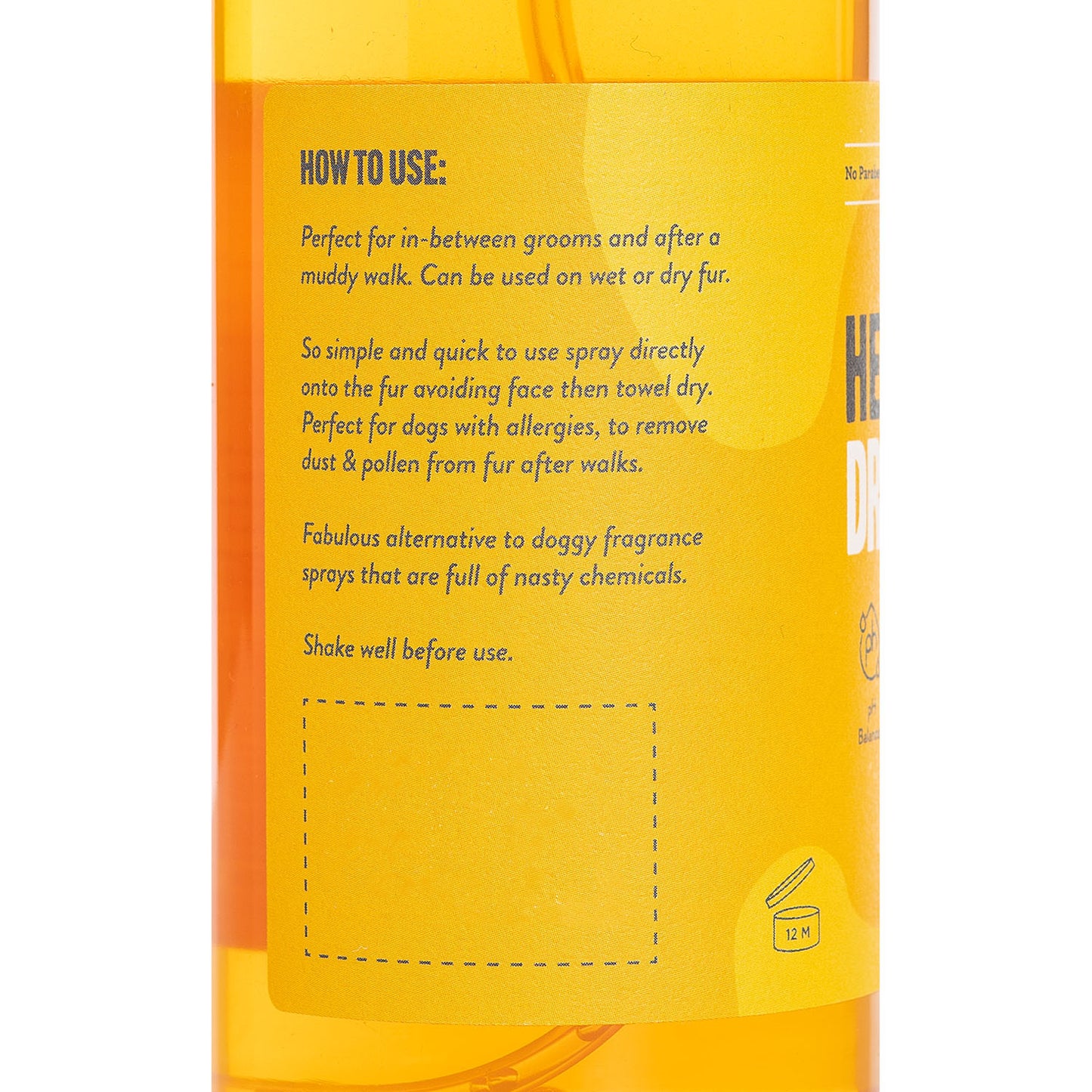 Herbal Dog Co Dry Shampoo Orange 250ml