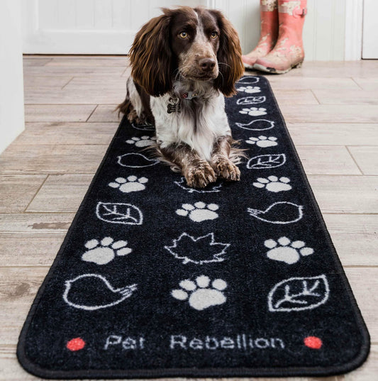 Pet Rebellion Dog Runner Black Country 45x150cm