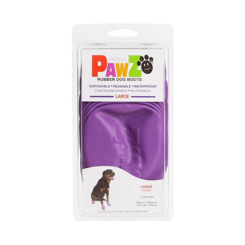 PAWZ Dog Paw Protectors Rubber Boots 12pcs