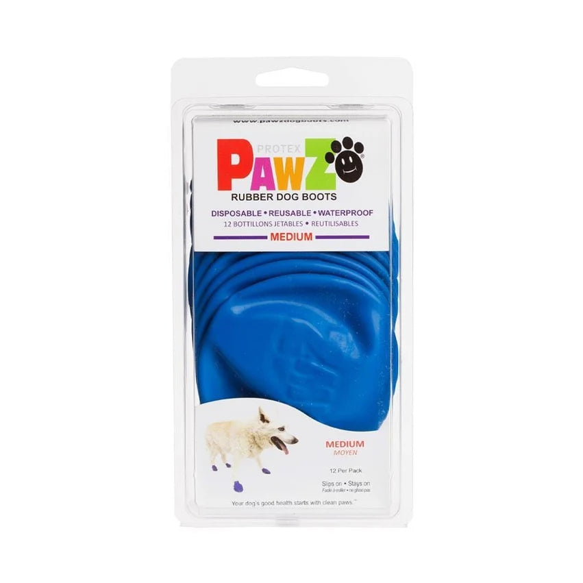 PAWZ Dog Paw Protectors Rubber Boots 12pcs