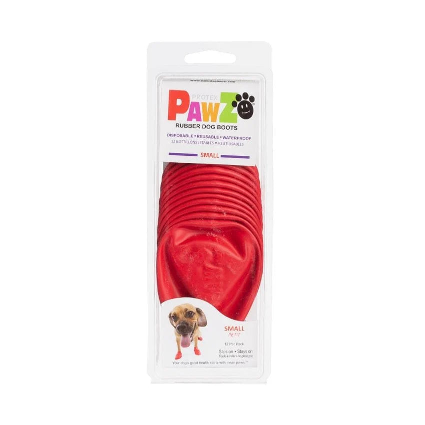 PAWZ Dog Paw Protectors Rubber Boots 12pcs