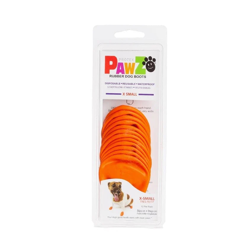 PAWZ Dog Paw Protectors Rubber Boots 12pcs