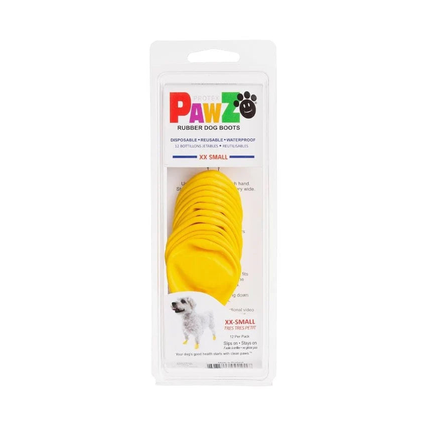 PAWZ Dog Paw Protectors Rubber Boots 12pcs