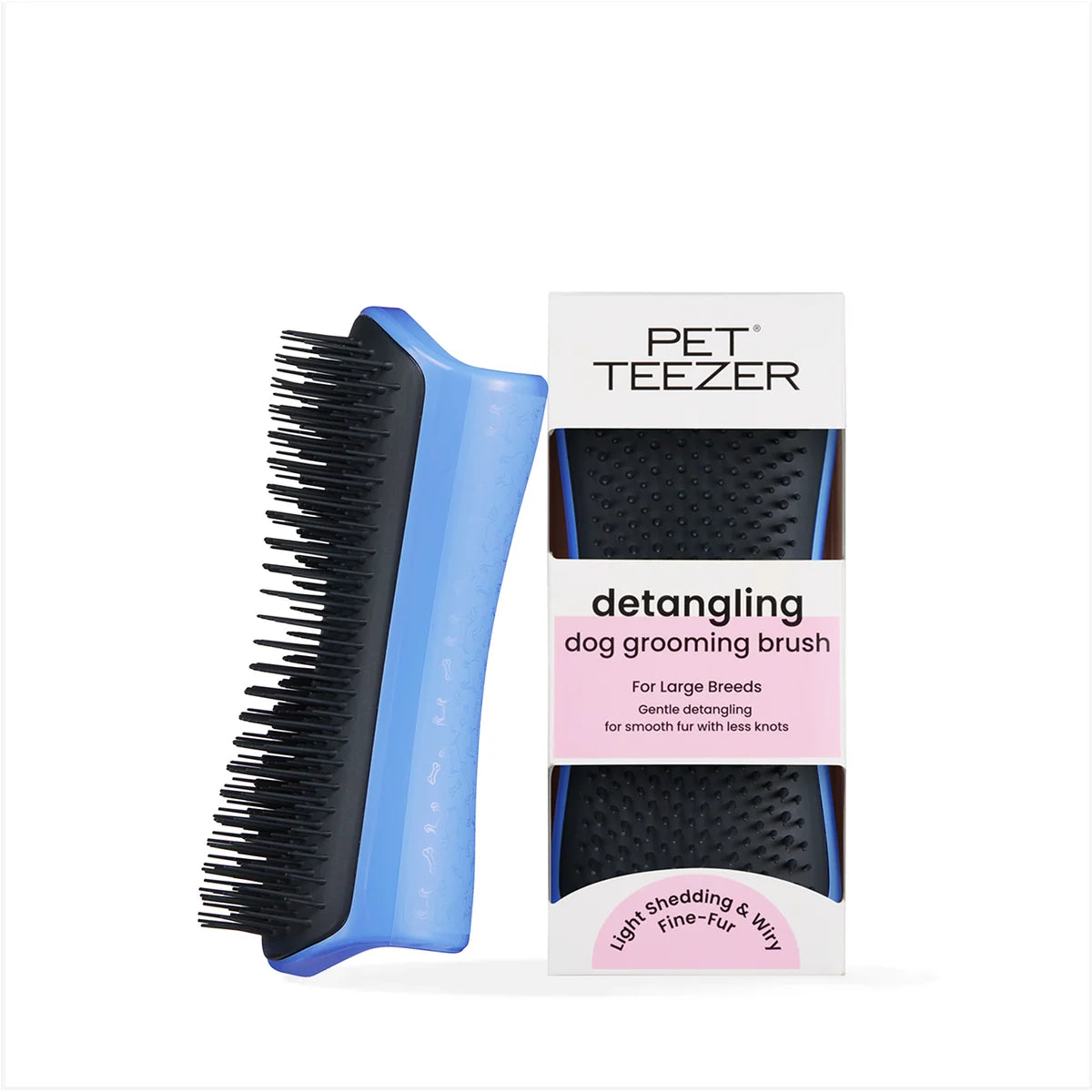 Pet Teezer Detangling Grooming Brush - Blue & Grey