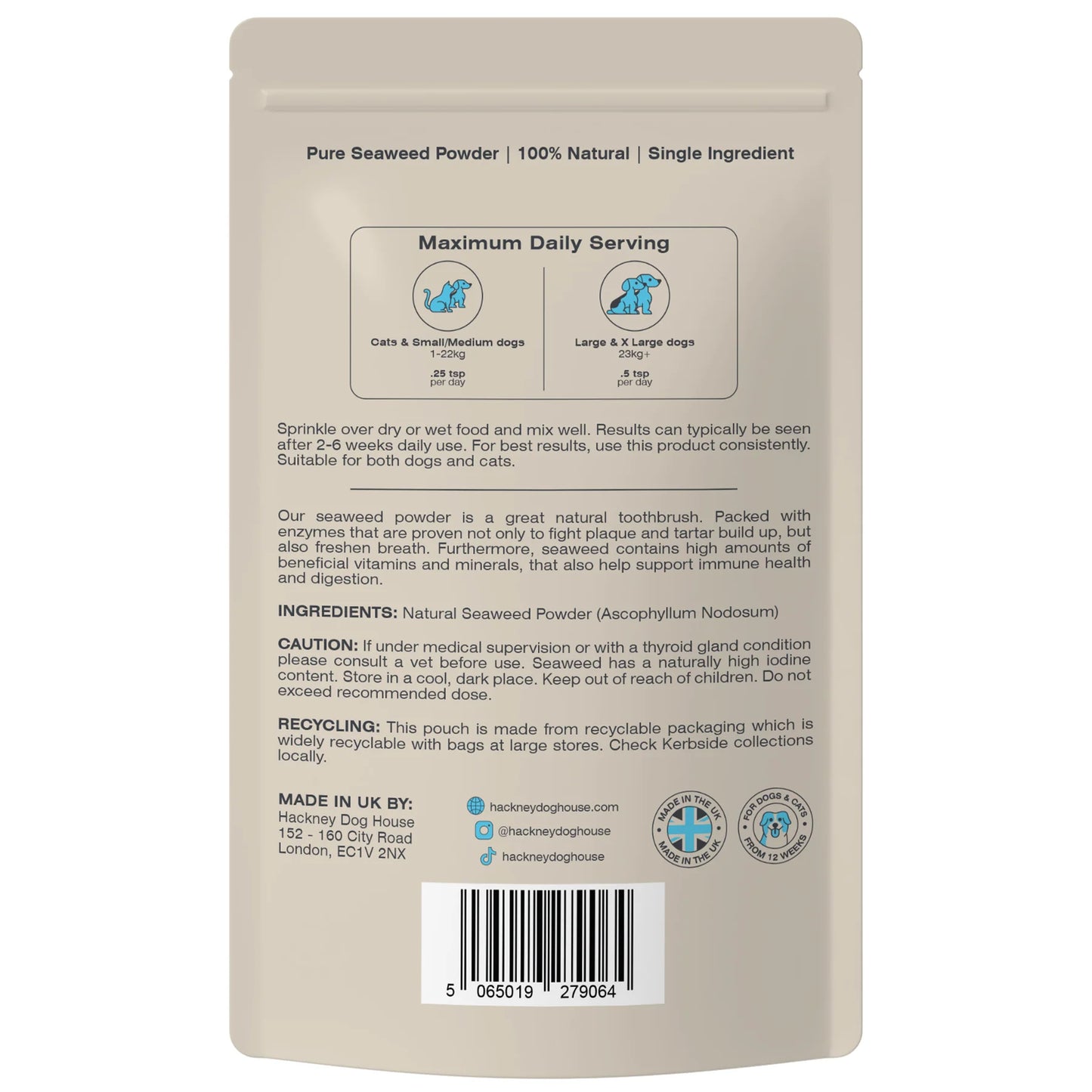 Hackney Plaque Seaweed Powder 150g