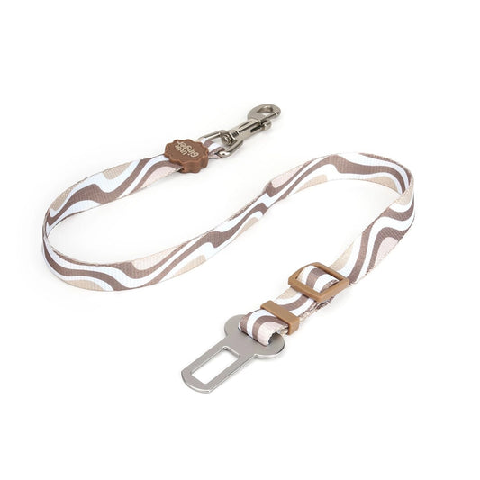 Little Ginger Car Seat Belt Plug Cafe Latte Swirl