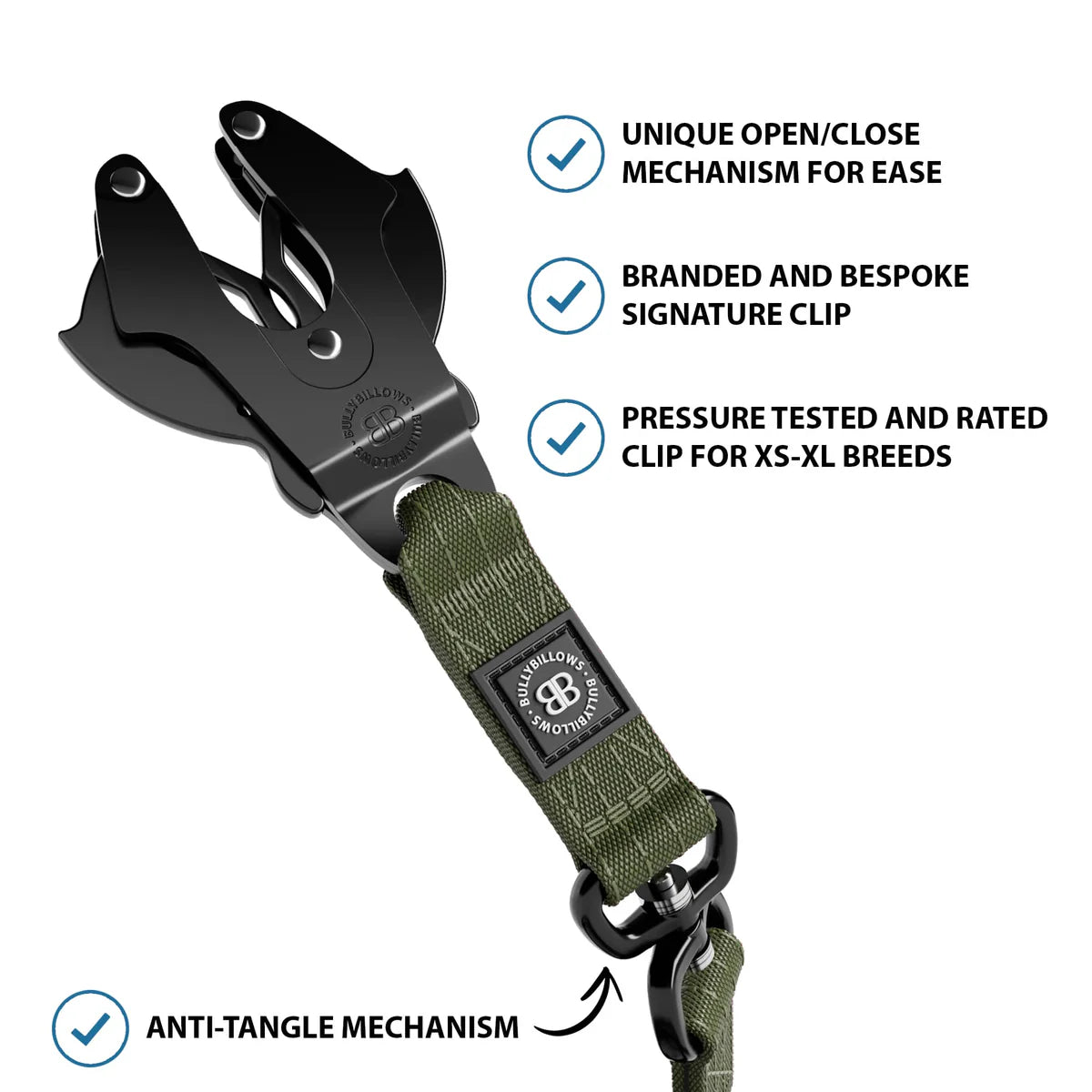 BullyBillows 1.4m Swivel Lead Khaki