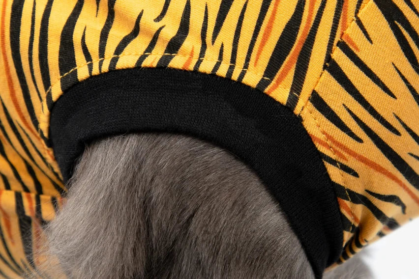 Suitical Cat Recovery Suit Body Tiger Print