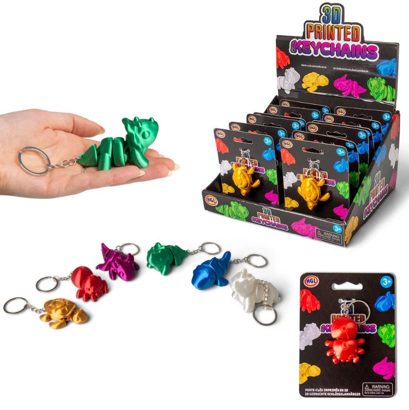 3D Printed Animal Keychains - Assorted