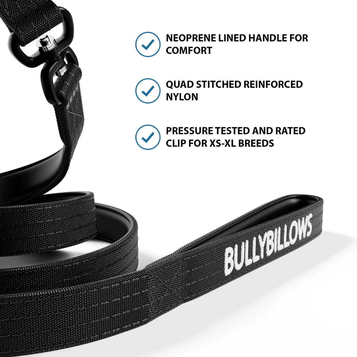 BullyBillows 1.4m Swivel Lead Black