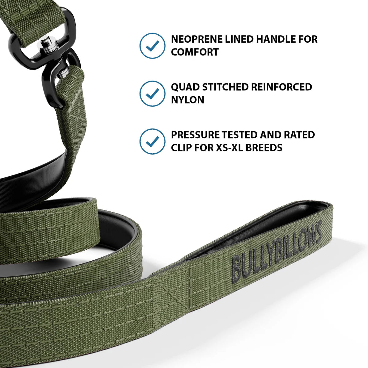 BullyBillows 1.4m Swivel Lead Khaki