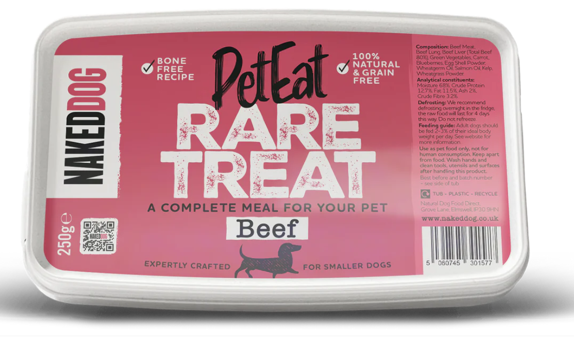 NAKED PetEat Rare Treat (Beef) 250g