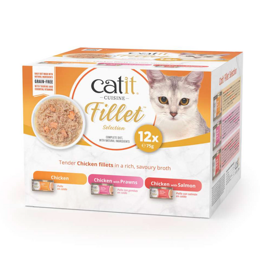 Catit Chicken Fillet Variety Pack 12x75g