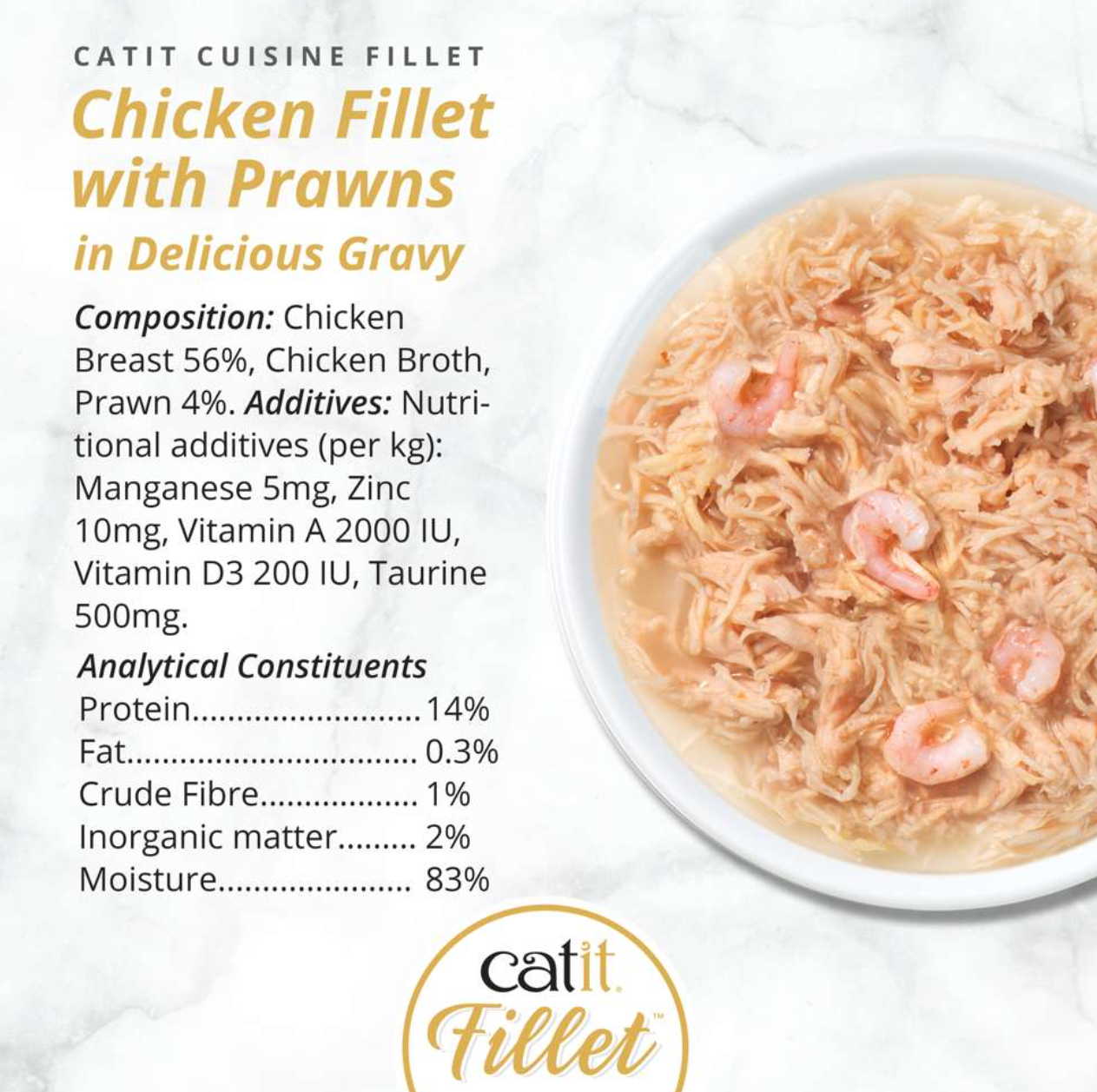 Catit Chicken Fillet with Prawns 75g