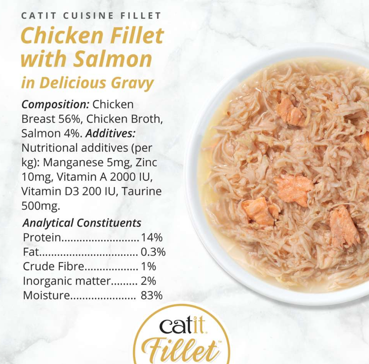 Catit Chicken Fillet with Salmon 75g
