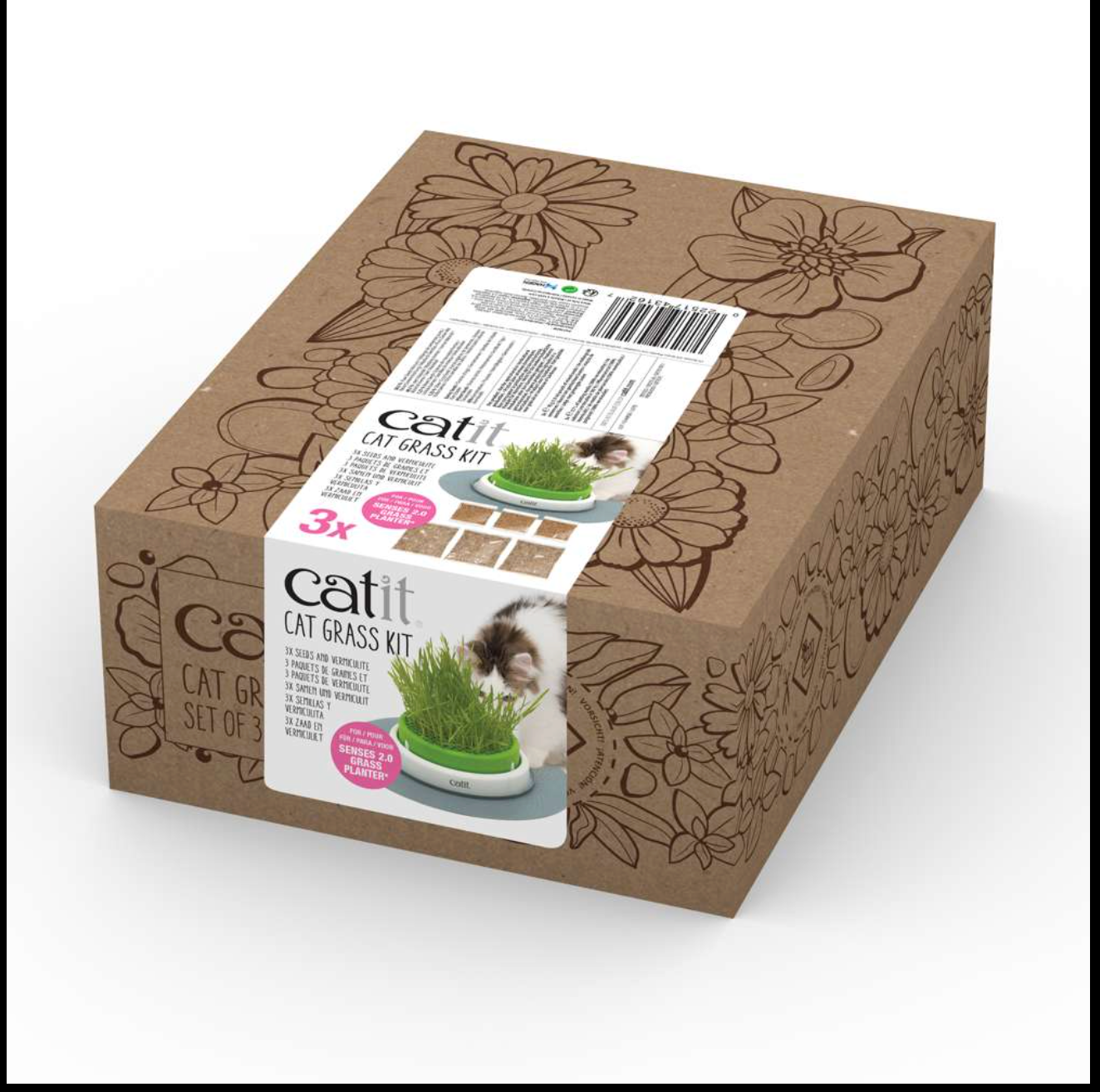 Catit 2.0 Cat Grass Kit set of 3