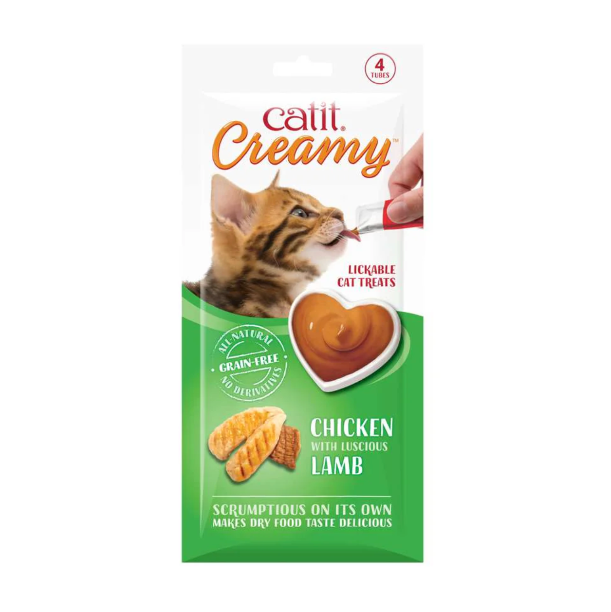 Catit Creamy Treats Chicken & Lamb 4x10g