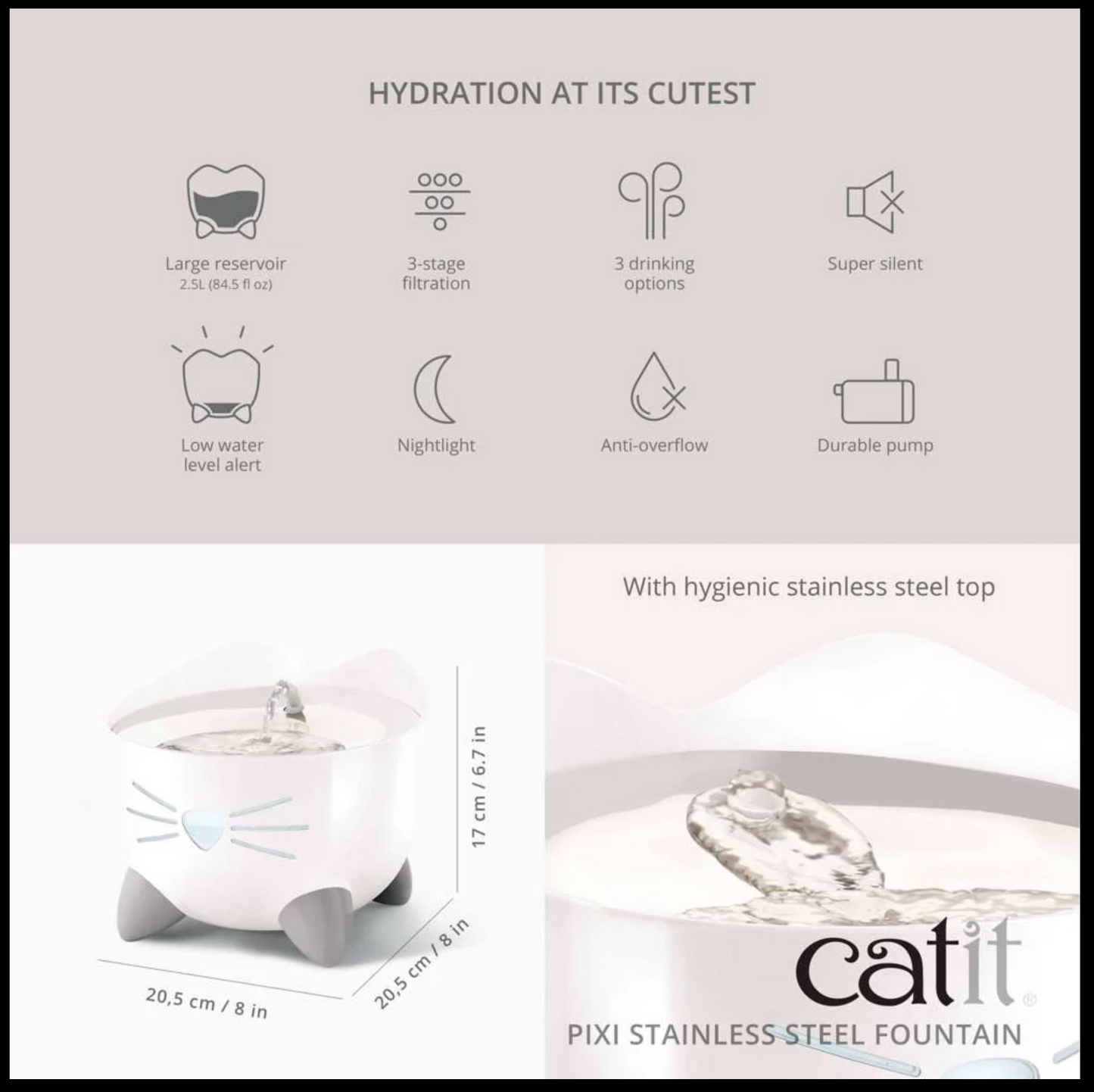 Catit PIXI Fountain - 2.5L