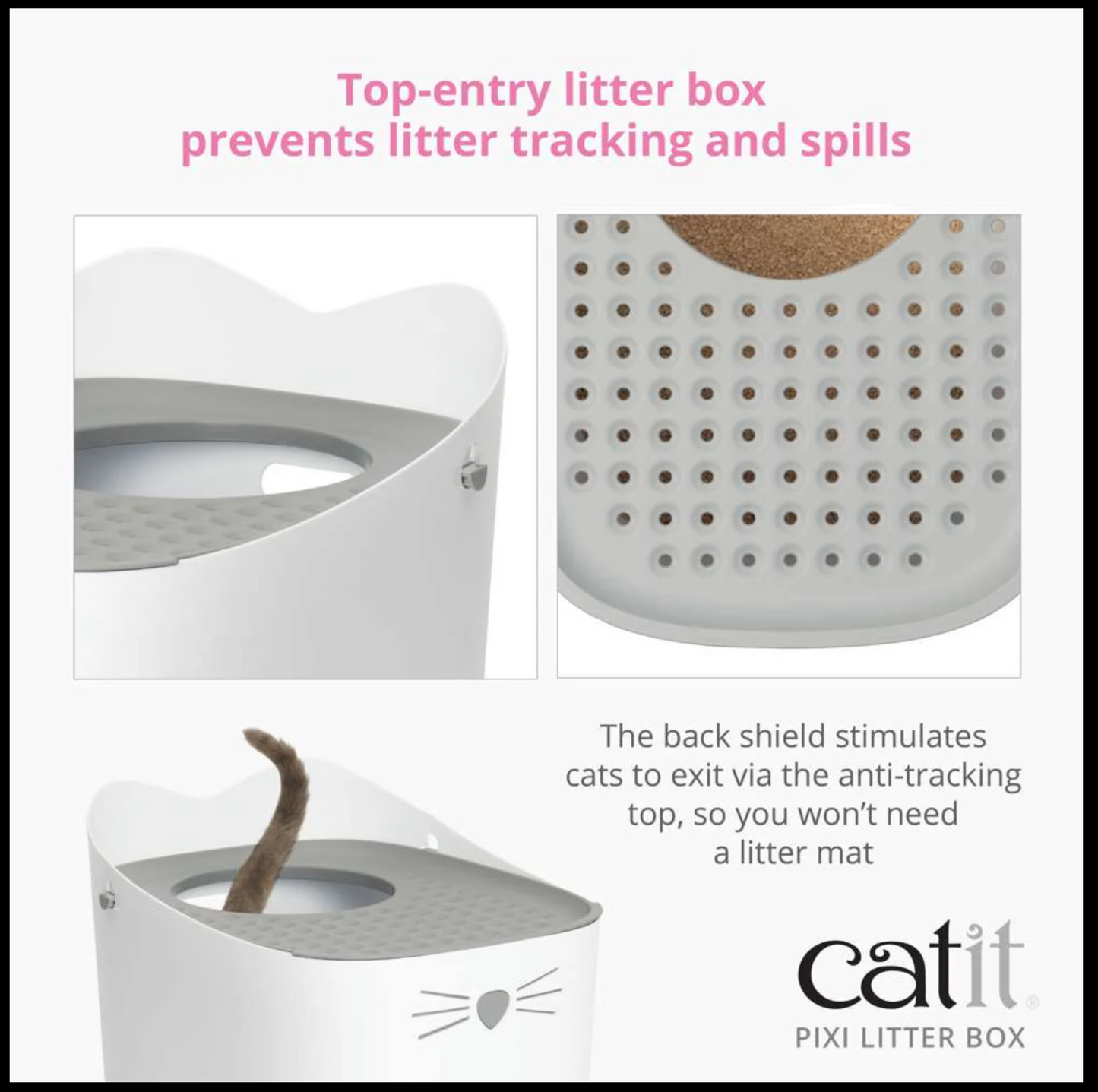 Catit Pixi Litter Box Grey