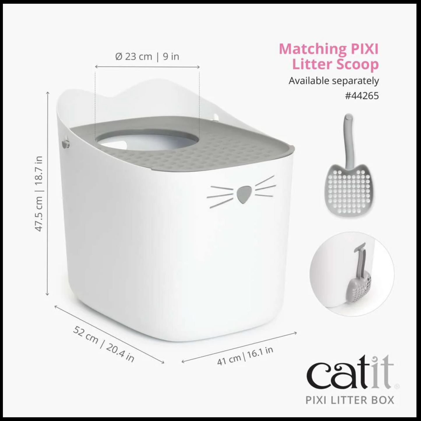 Catit Pixi Litter Box Grey