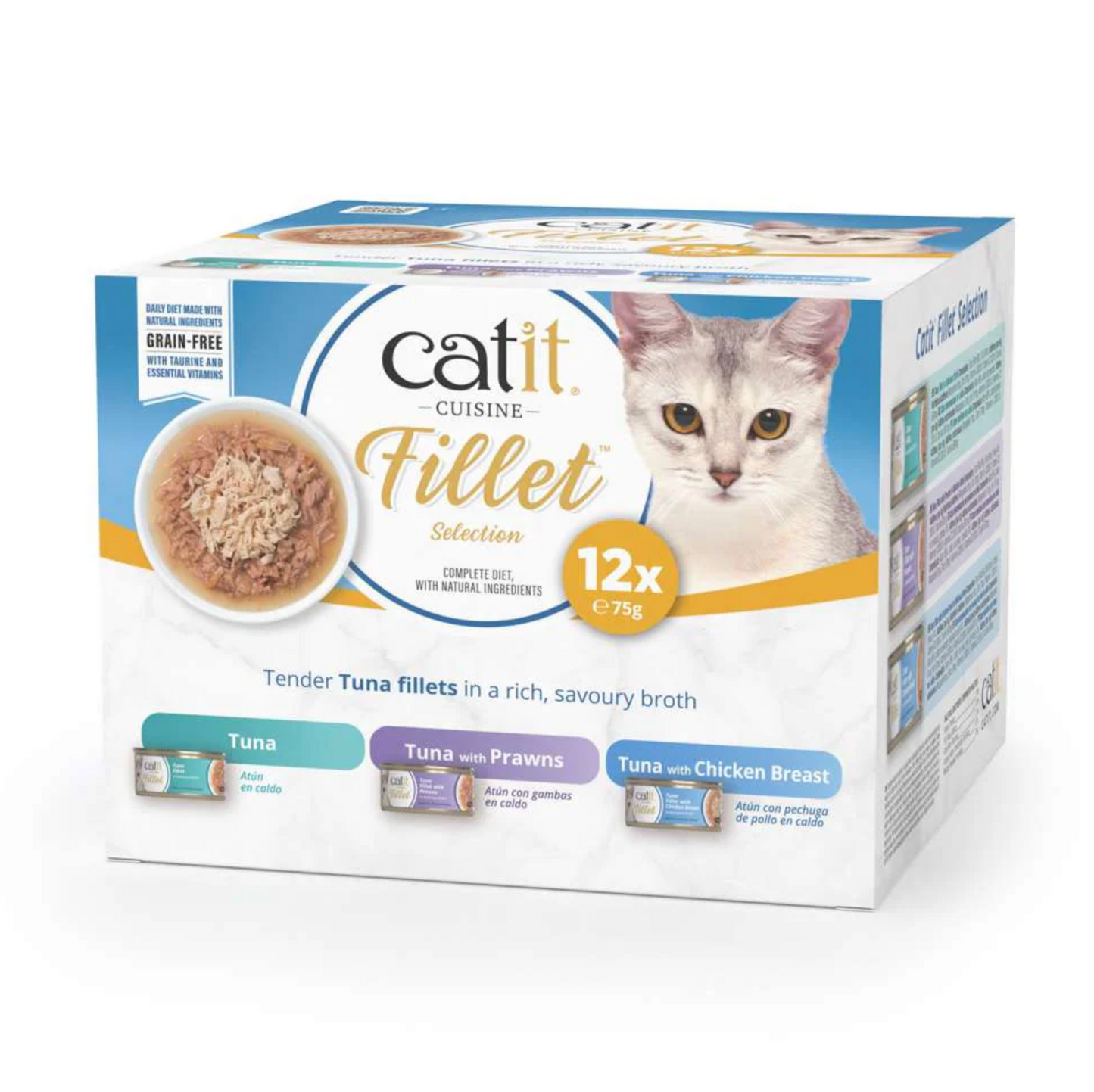 Catit Tuna Fillet Variety Pack 12x75g