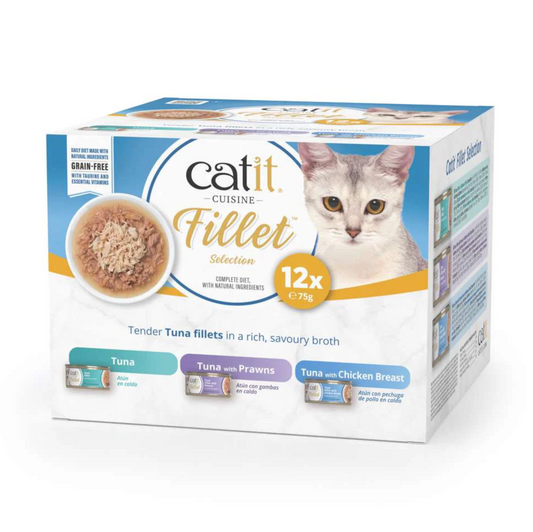 Catit Tuna Fillet Variety Pack 12x75g