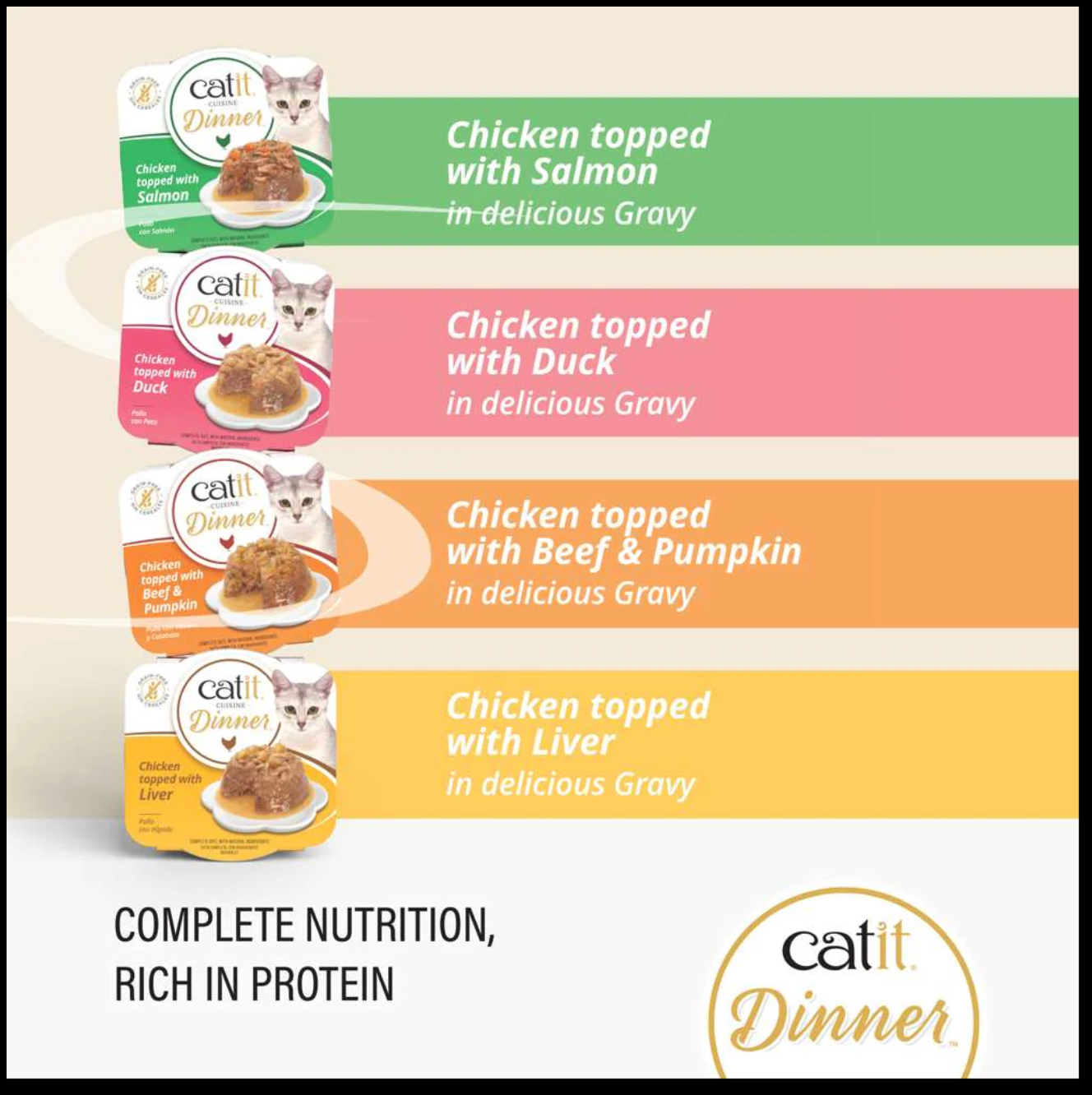 Catit Chicken Dinner Variety Pack 12x75g