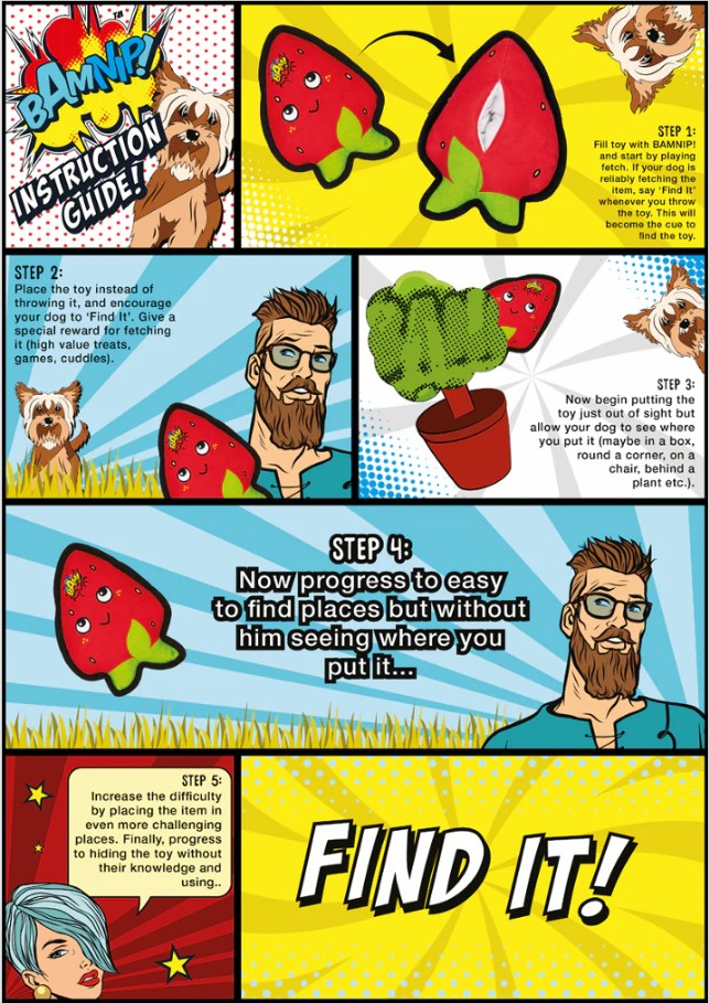 BAMNIP 'Find It' Catnip Dog Toy - Banana