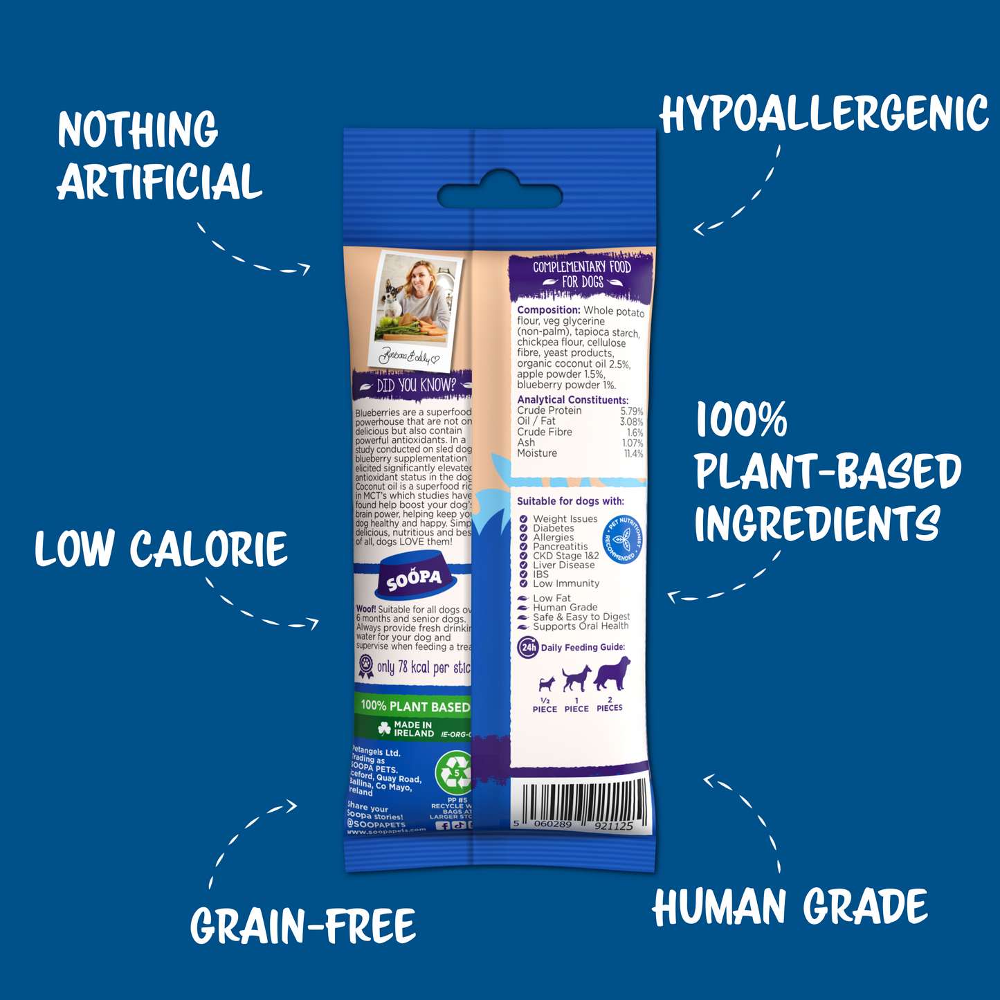 Soopa Apple & Blueberry Sticks 100g