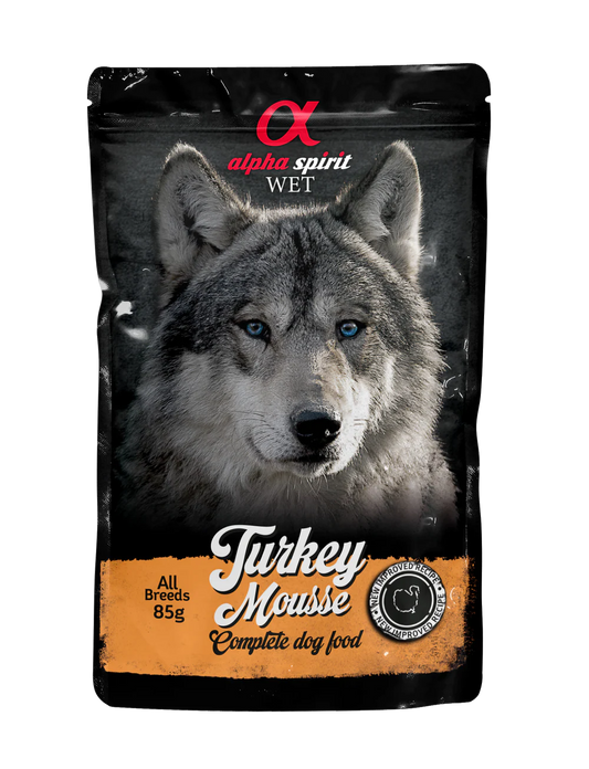 Alpha Spirit Turkey Pate Complete Dog Food 85g