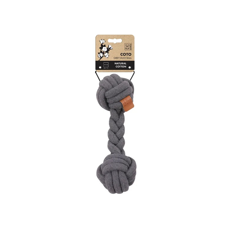 M-PETS Coto Cotton Rope - Grey Duo Ball 28cm