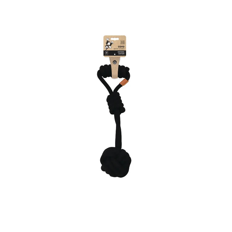 M-PETS Coto Cotton Rope - Black Tug Ball 36cm