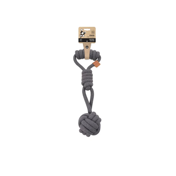 M-PETS Coto Cotton Rope - Grey Tug Ball 36cm