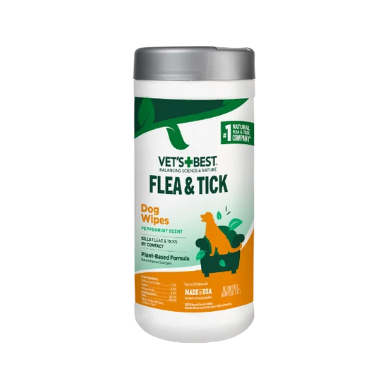 Vet's Best Flea Tick Wipes for Dogs 50pc