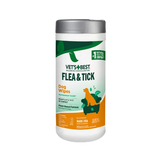Vet's Best Flea Tick Wipes for Dogs 50pc