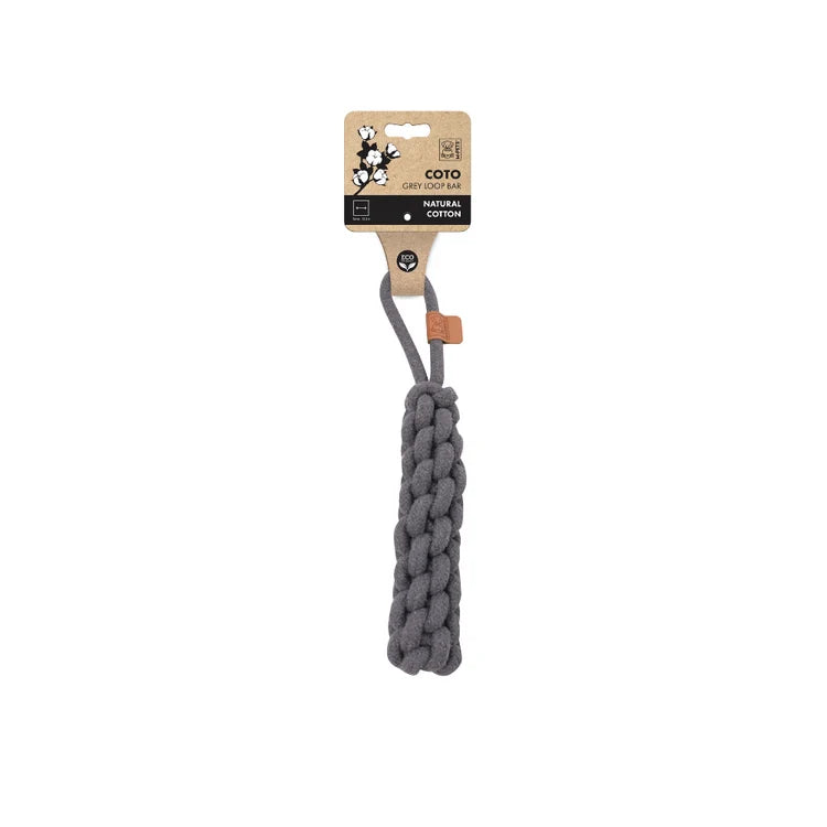 M-PETS Coto Cotton Rope - Grey Loop Bar 34cm