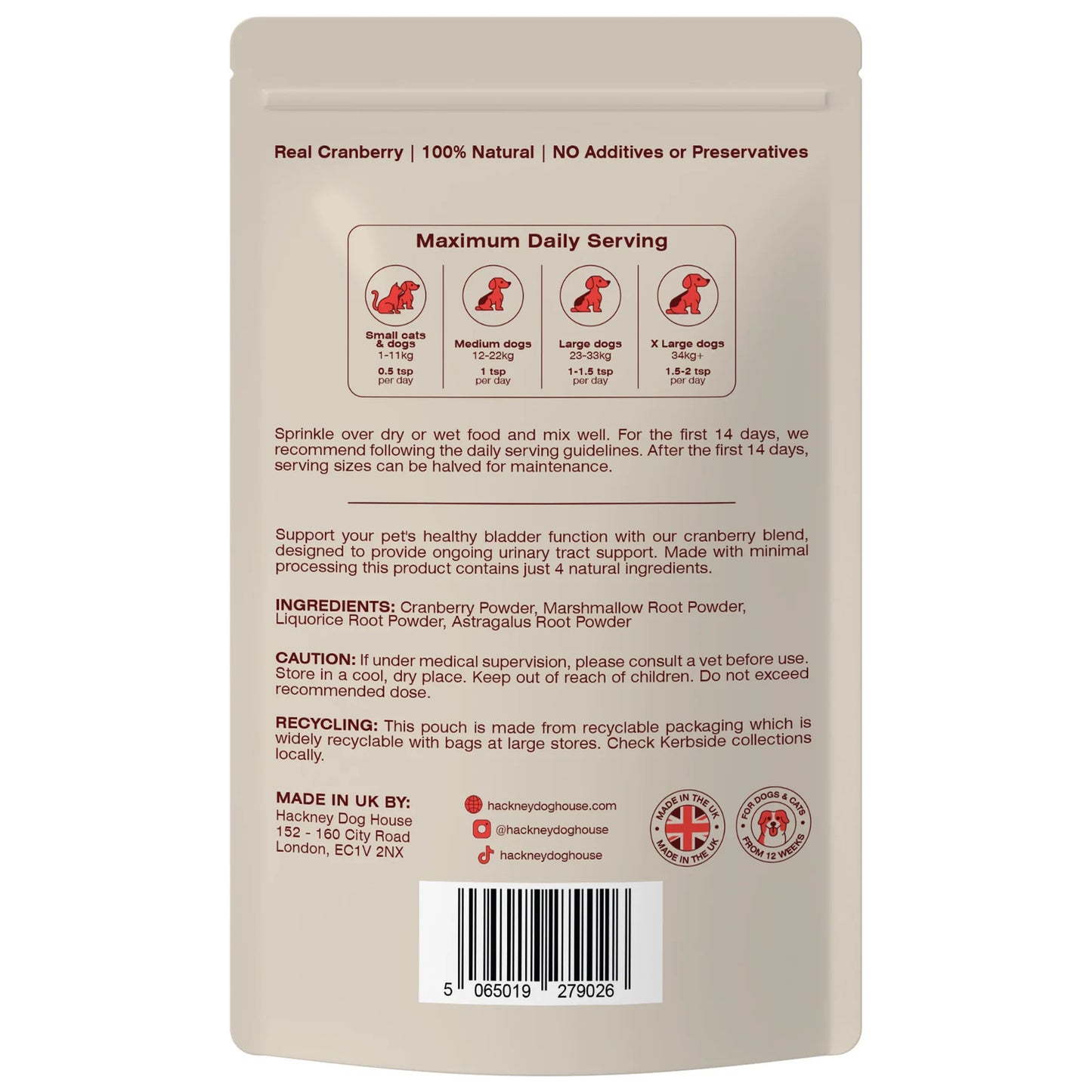 Hackney Urinary Cranberry 100g