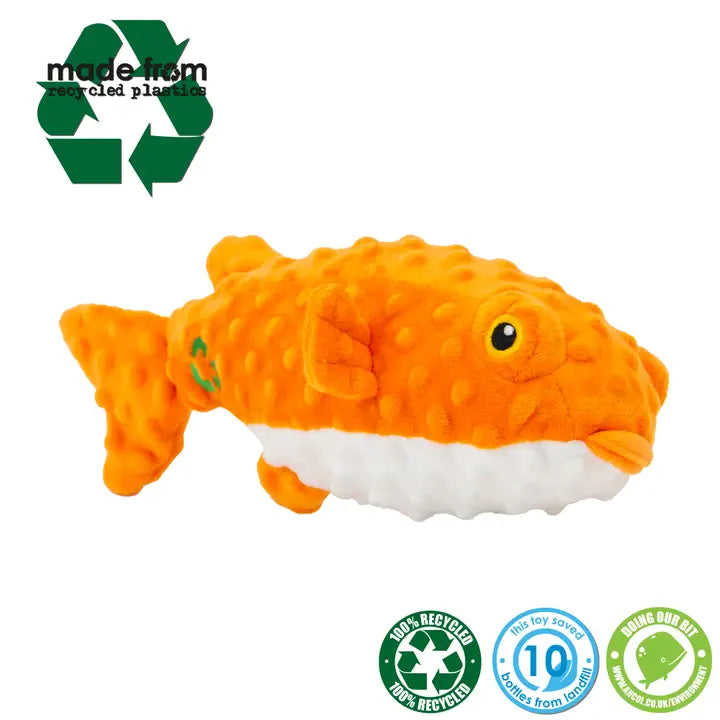 Ancol Recycled Puffer Fish Plush Toy