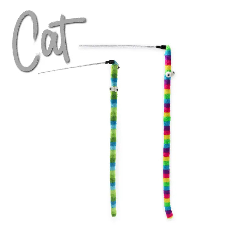 Ancol Wiggle Worm Cat Dangler Rainbow