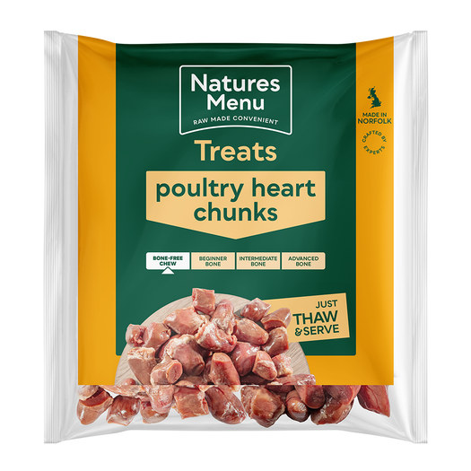Natures Menu Raw Chew - Poultry Heart Chunks