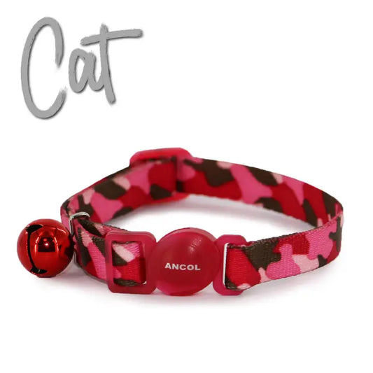 Ancol Camo Safety Cat Collar Pink