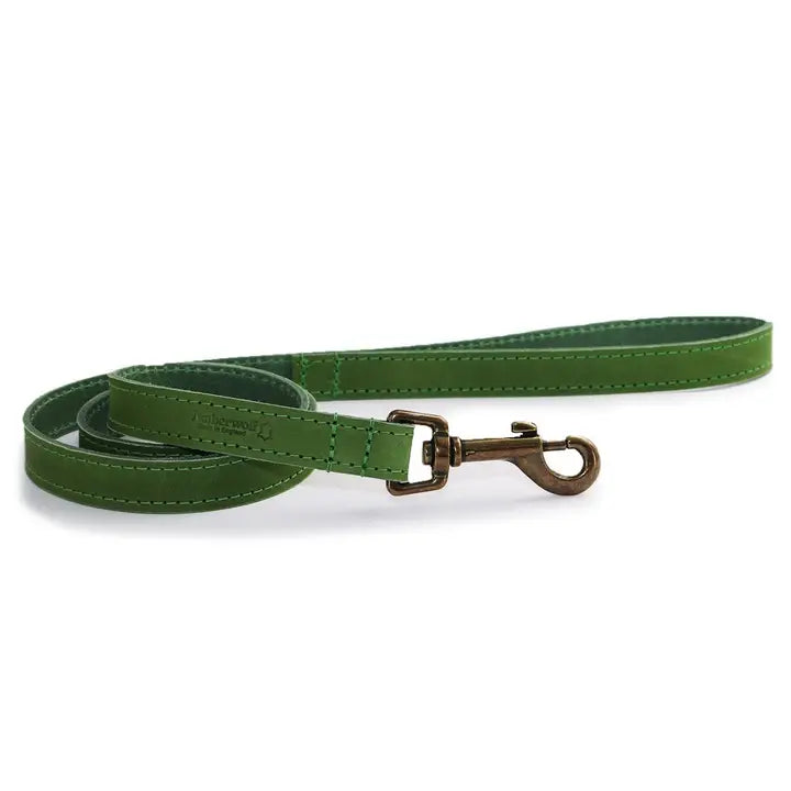 Timberwolf Leather Lead 1mx1.9cm - Green